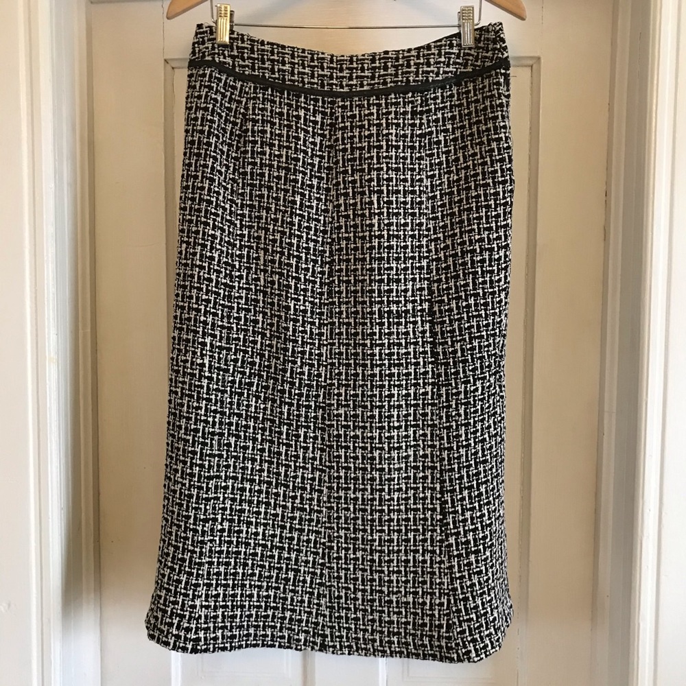 Vintage Pendleton tweed silk long pencil skirt, 8